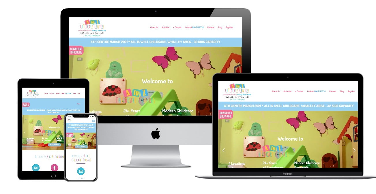 Child Care Website Design – a2zchildcare.ca