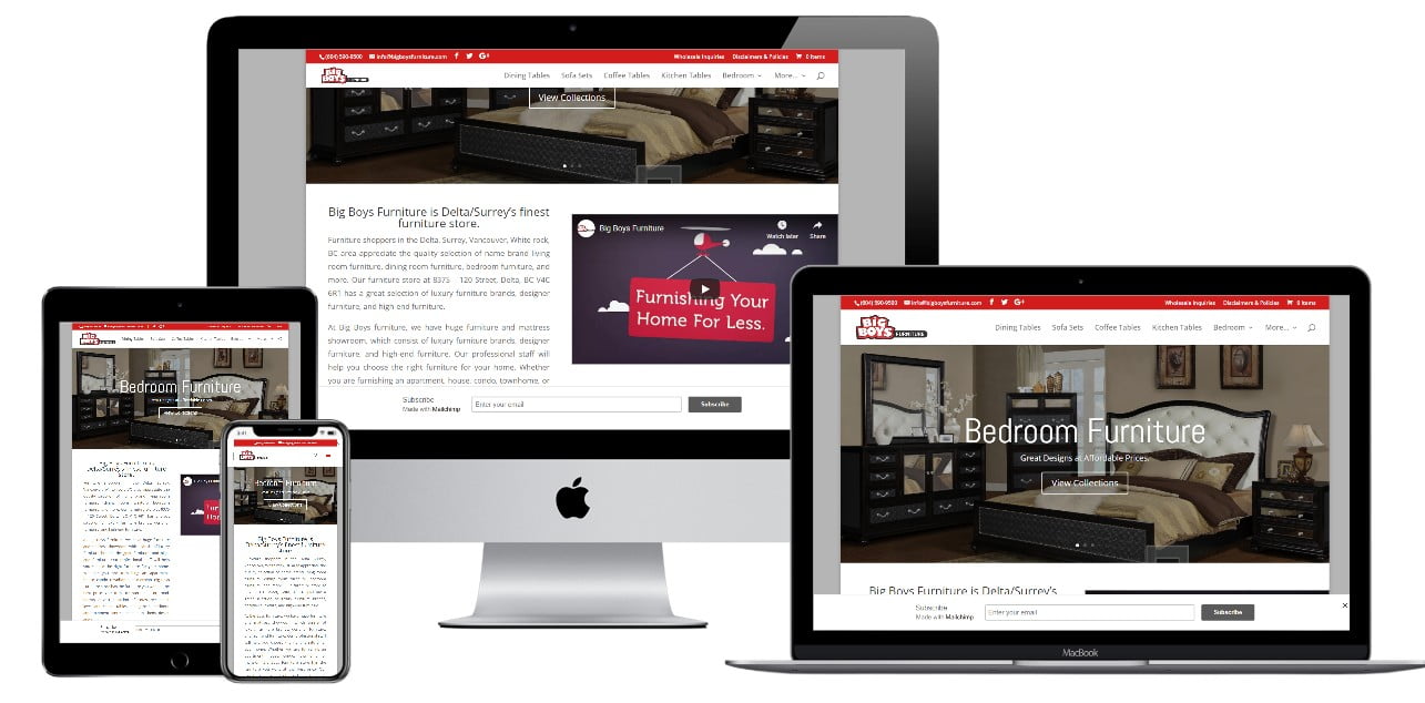 Furniture Store Website Design – bigboysfurniture.com