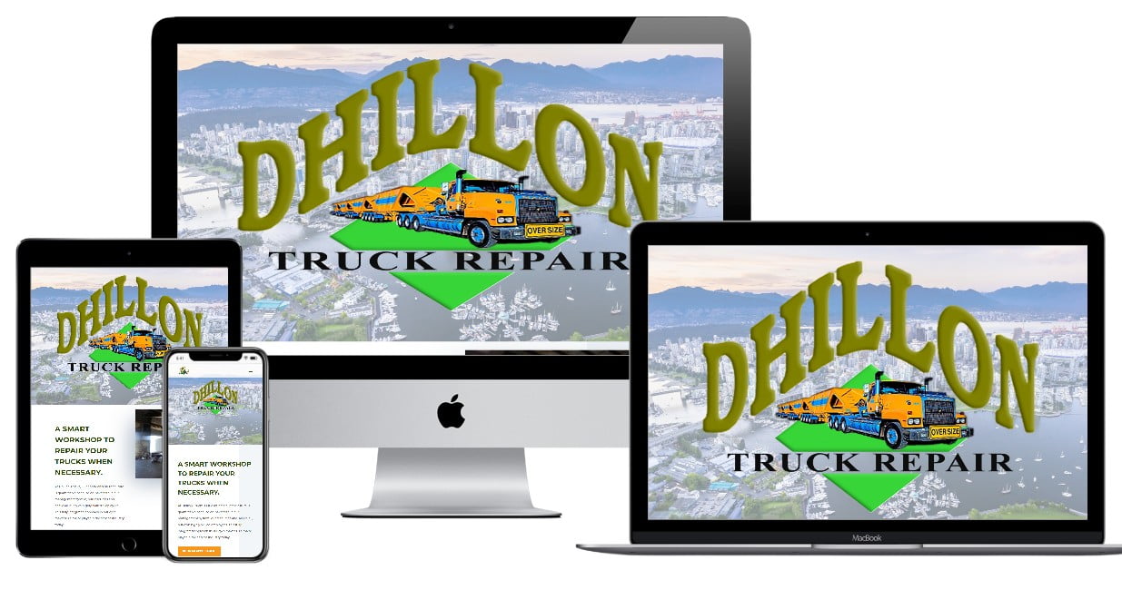 Truck Repair Website Design for Dhillon Truch Repair