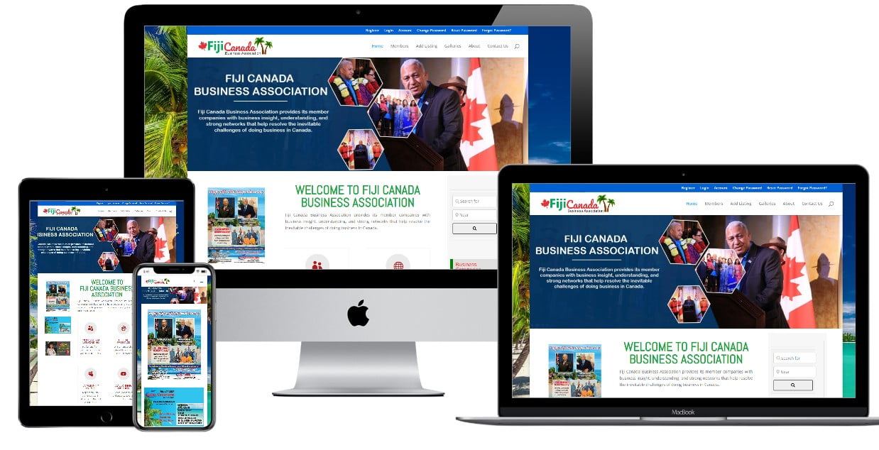 Association Website Design – fijicanadabusiness.ca