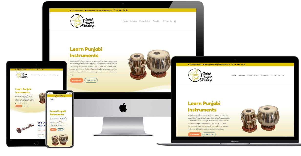 Music Website Design – gurbanisangeetacademy.com