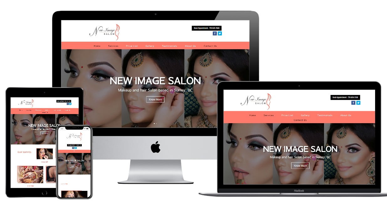 Salon Website Design – newimagesalonsurrey.com
