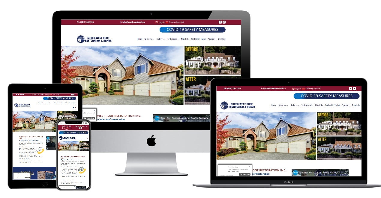 Roofing Services Website Design – southwestroof.ca