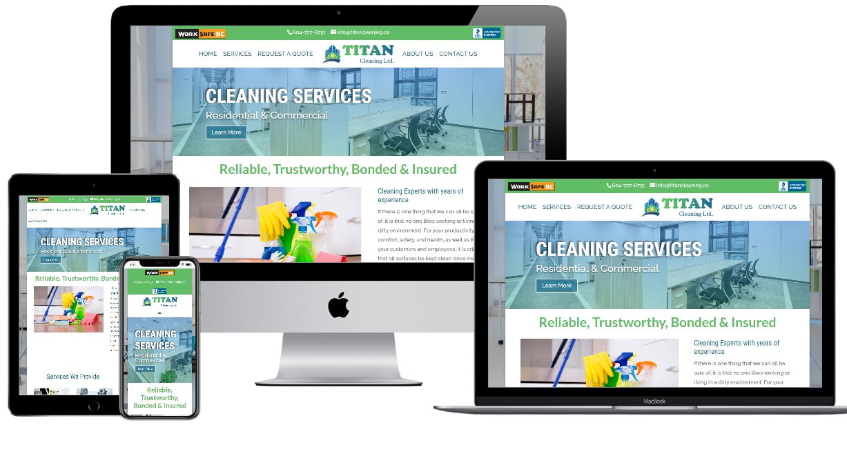 Cleaning Services Website Design – titancleaning.ca