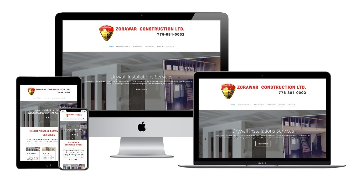 Construction Website Design – zorawarconstruction.com