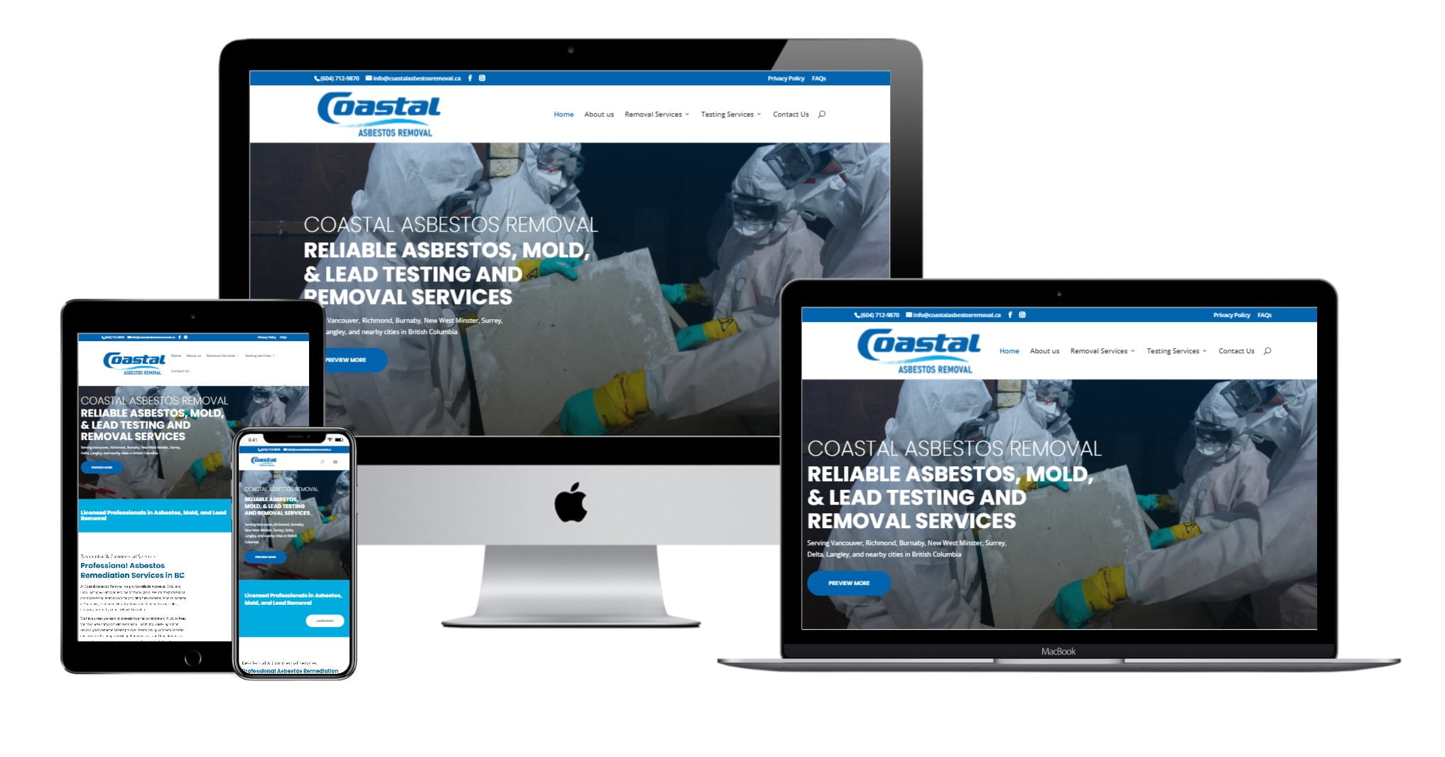 Asbestos Removal Website Designing for Caostal asbestos removal – coastalasbestosremoval.ca