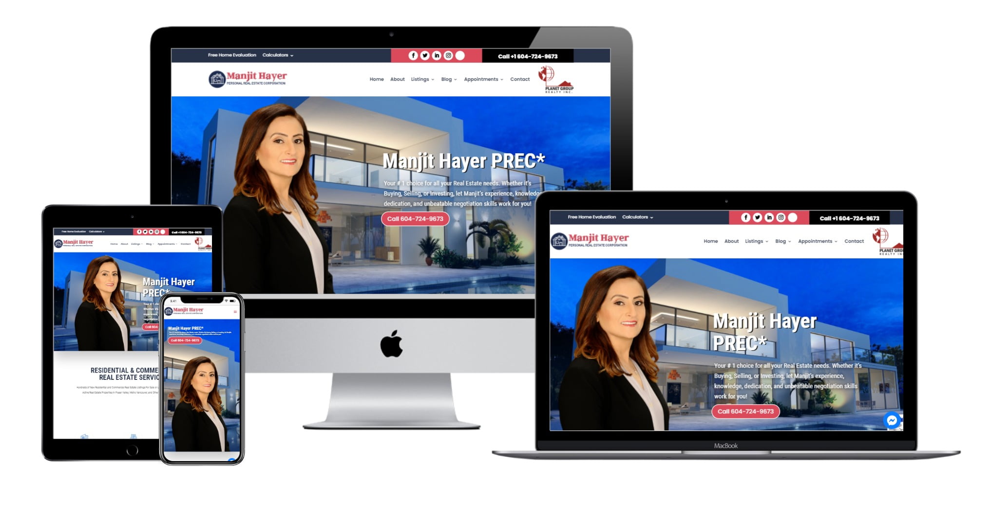 Real Estate Services,Realtor Website Designing for Manjit Hayer – manjithayer.ca