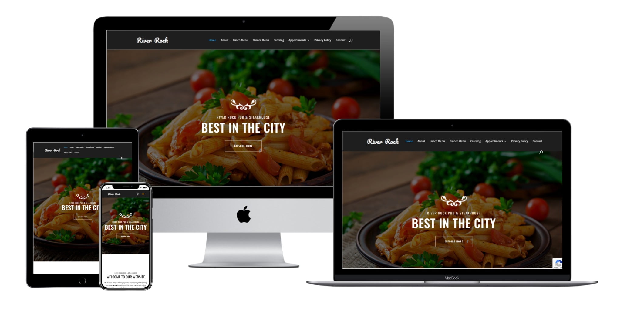 Restaurant Website Designing for River Rock Pub and Restaurant – riverrockpub.com