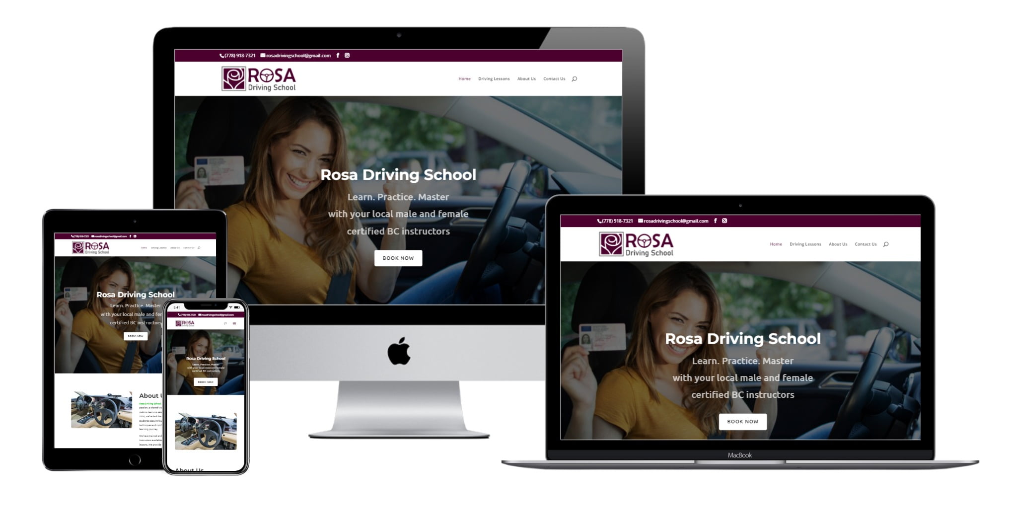 Driving School,Education,School Website Designing for Rosa Driving School – rosadrivingschool.ca