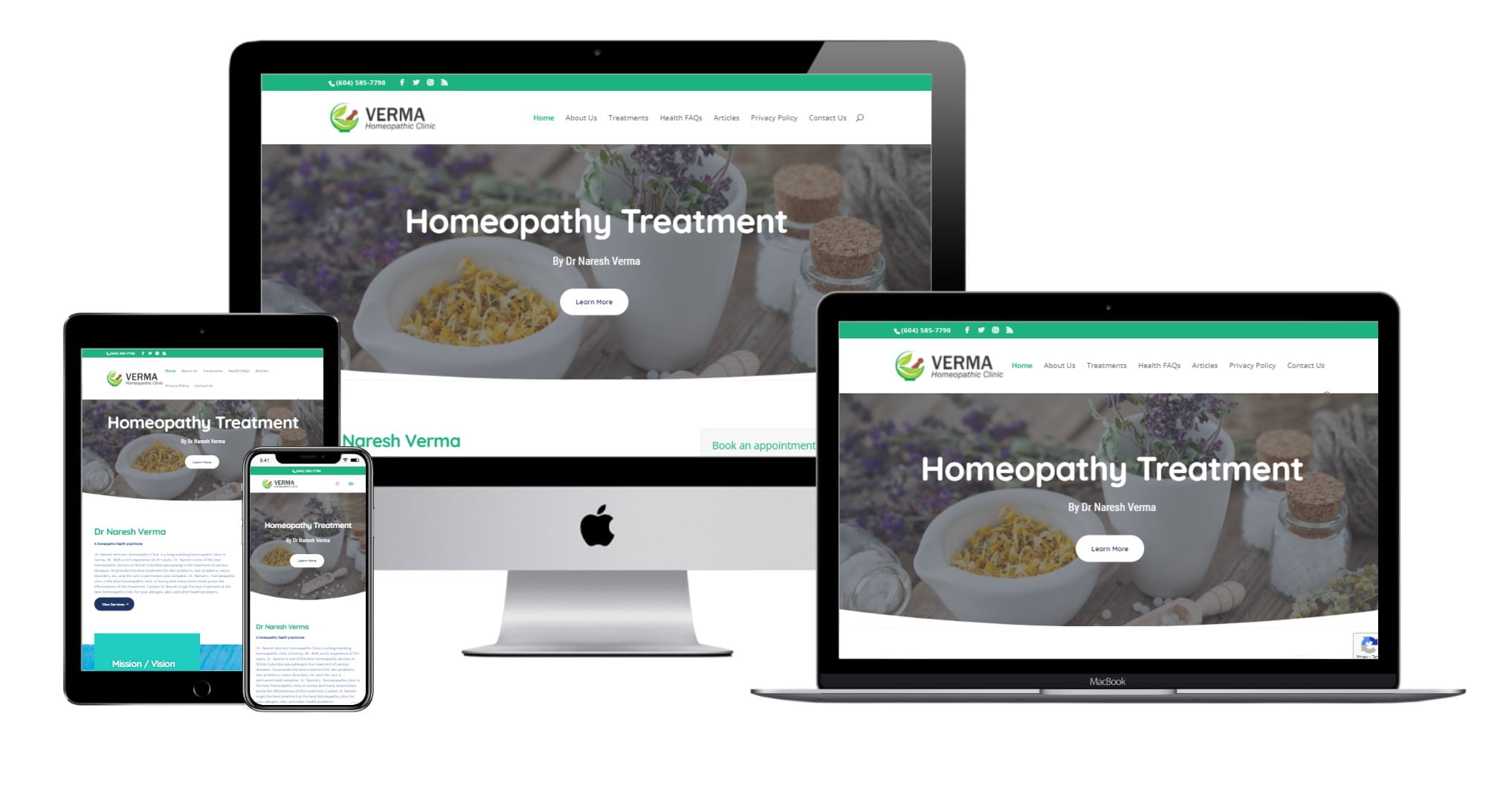Homeopathy Clinic,Medical Clinic Website Designing for Verma Homeopathy Clinic – vermahomeopathy.com