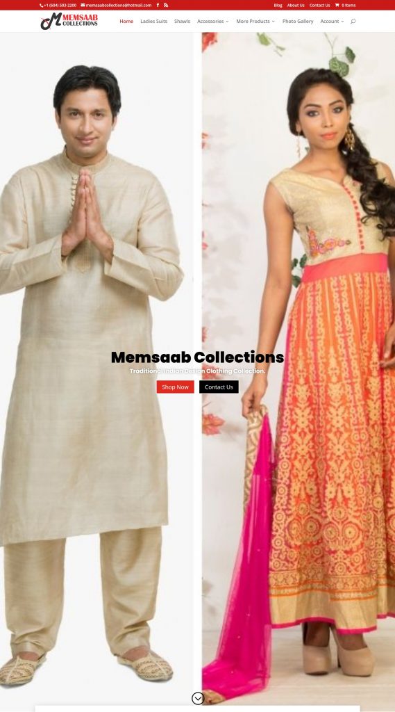 Memsaab Collections - Clothing Store, Ecommerce